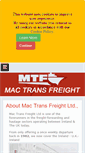 Mobile Screenshot of mactransfreight.com
